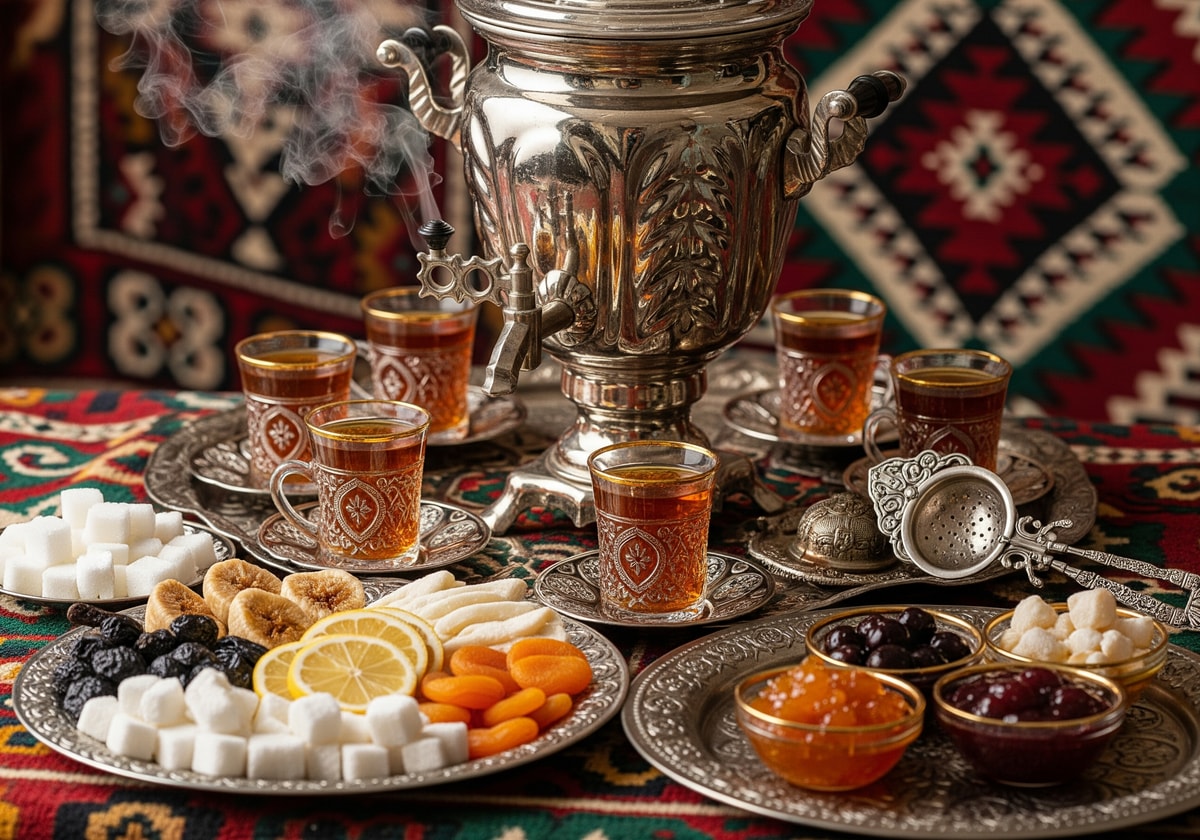 Traditional Azerbaijani tea service