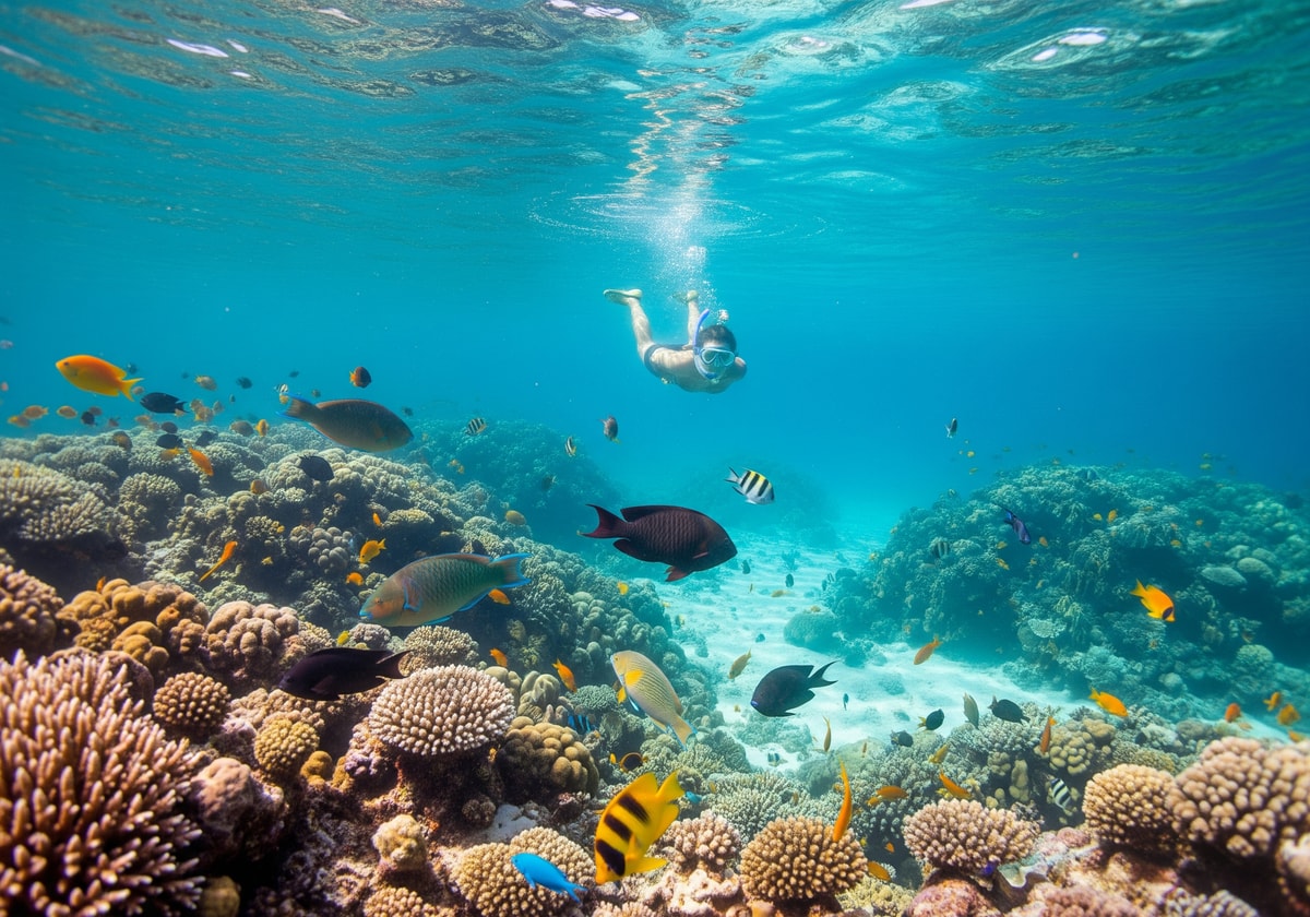 Snorkeling in crystal clear BVI waters