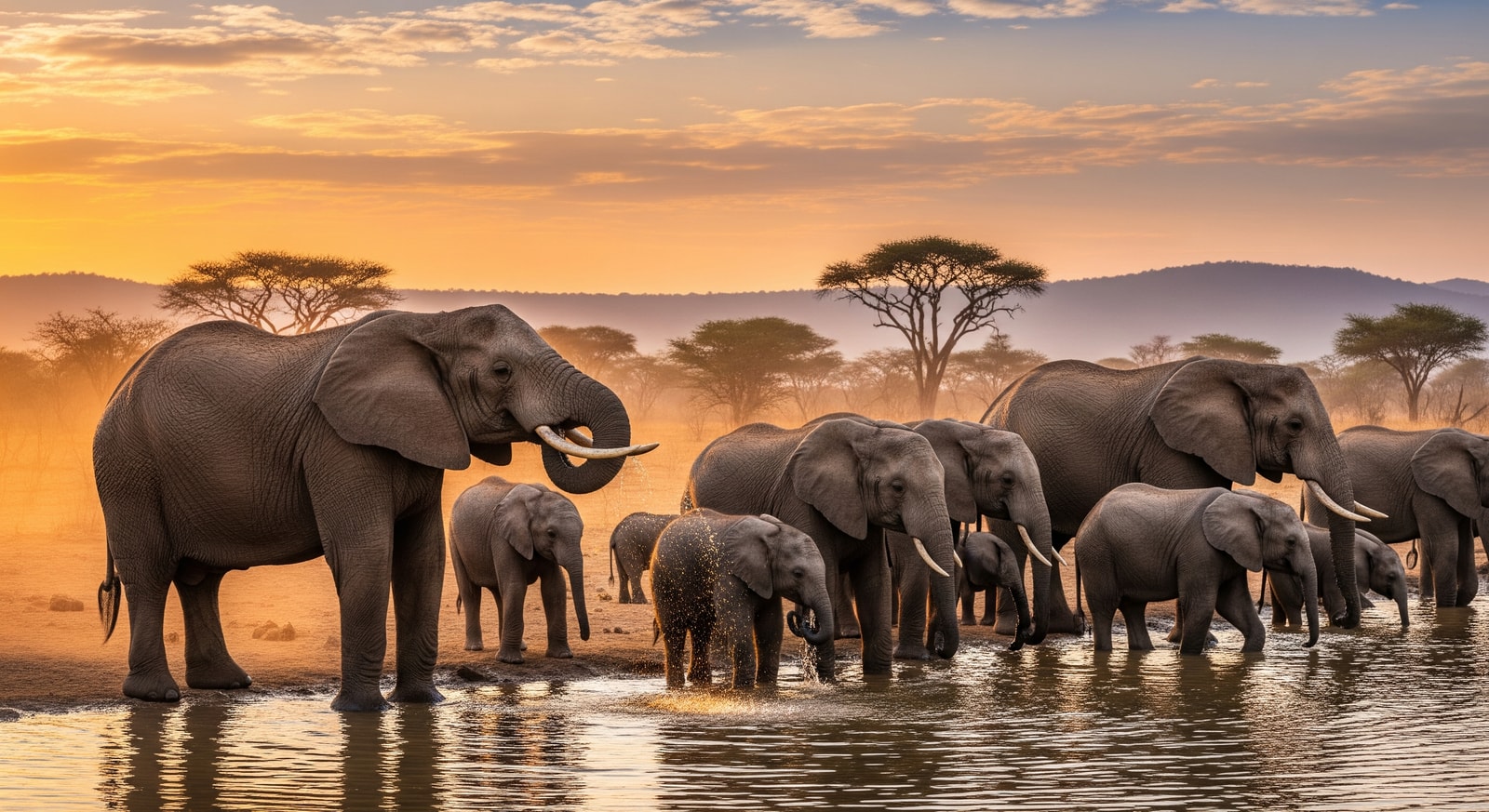Elephants in Waza National Park, Cameroon