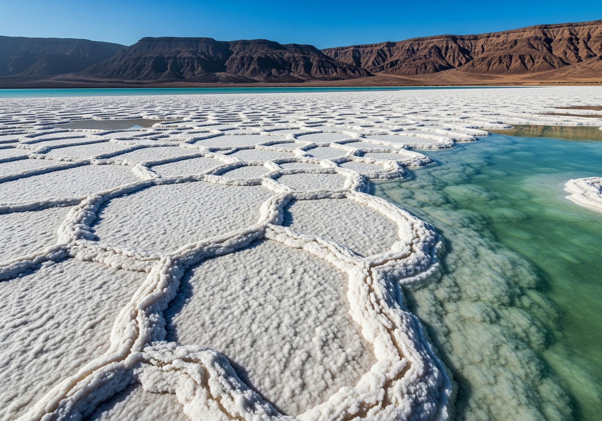 Lake Assal salt crystals
