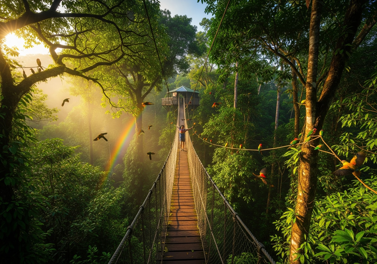 Rainforest canopy walkway