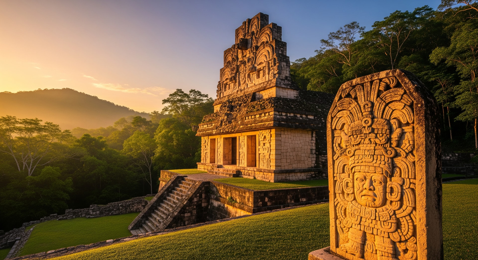 Ancient Mayan ruins at Copan, Honduras
