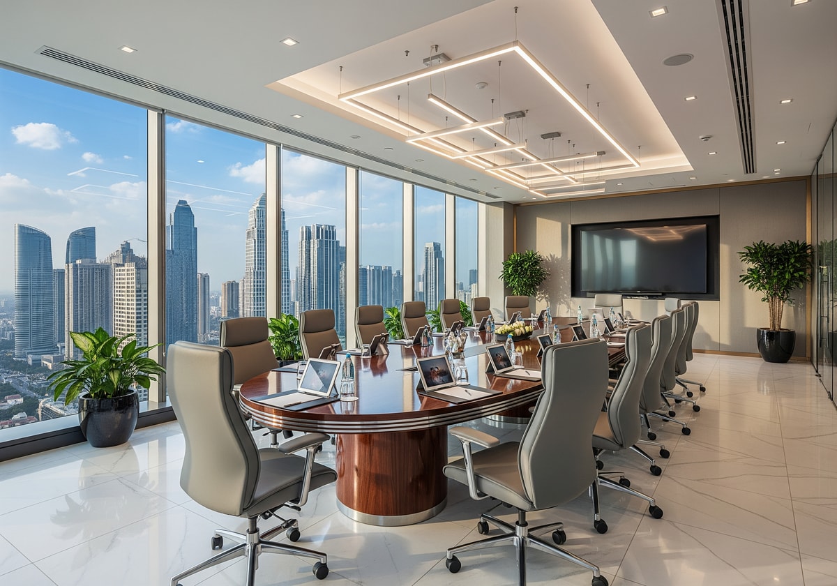 Modern conference room in Gurgaon business district
