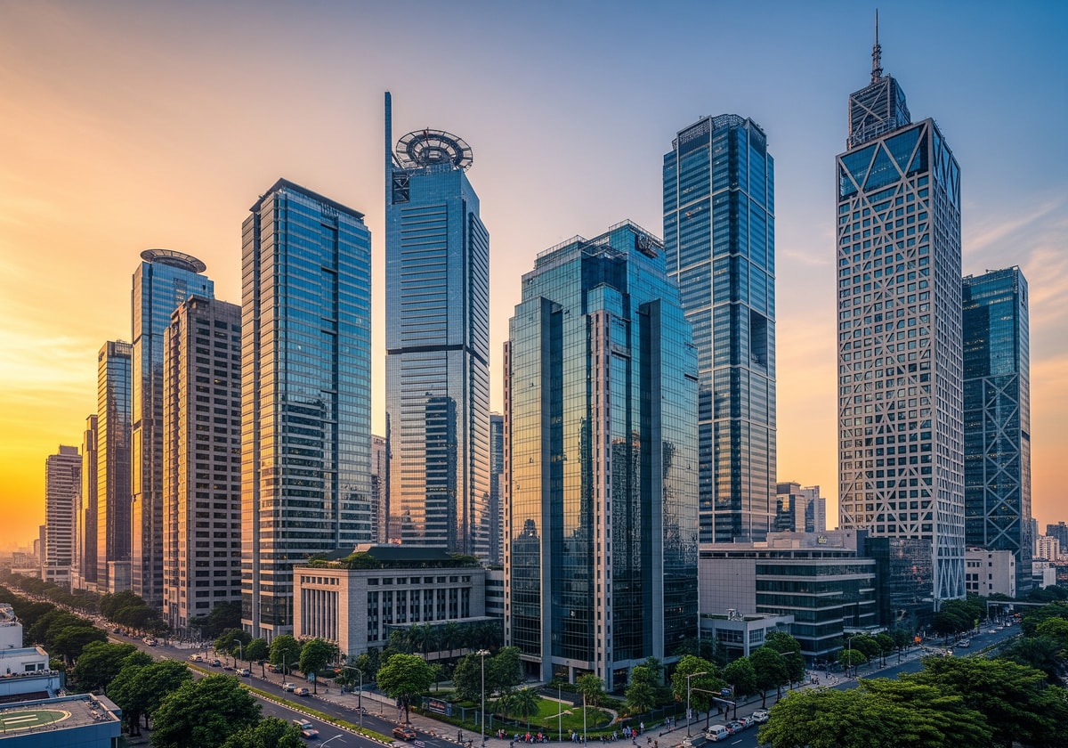 Modern office buildings in Jakarta's SCBD business district