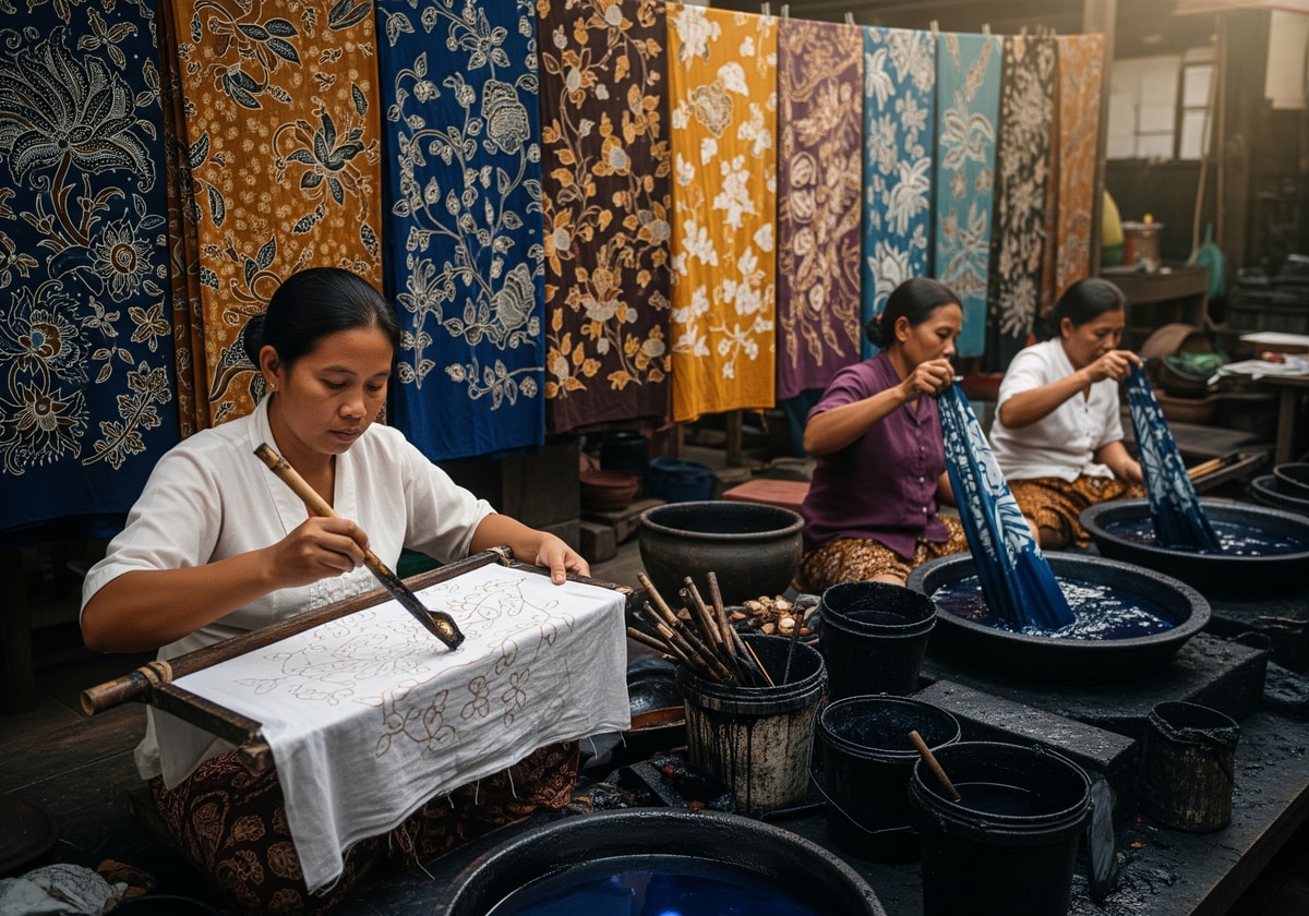 Traditional batik-making workshop in Yogyakarta