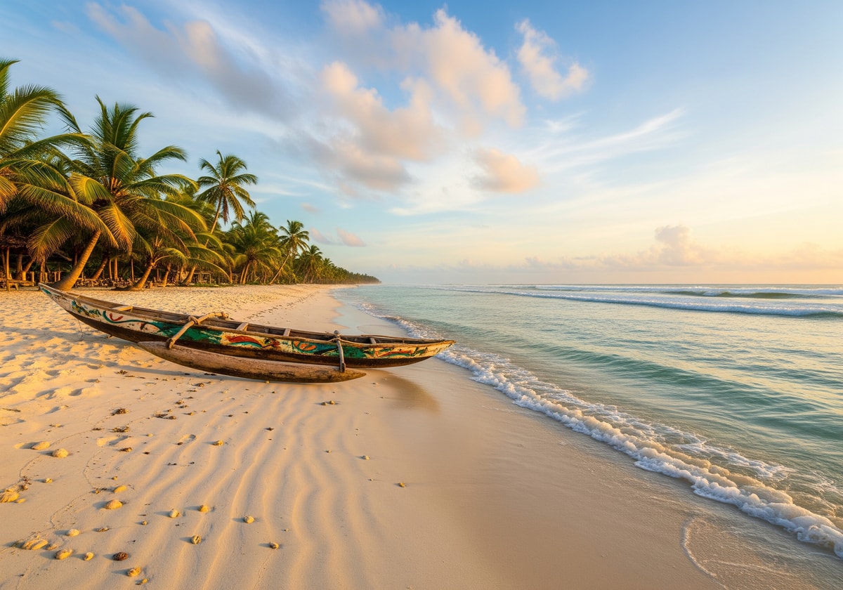 Tropical beach in Ivory Coast