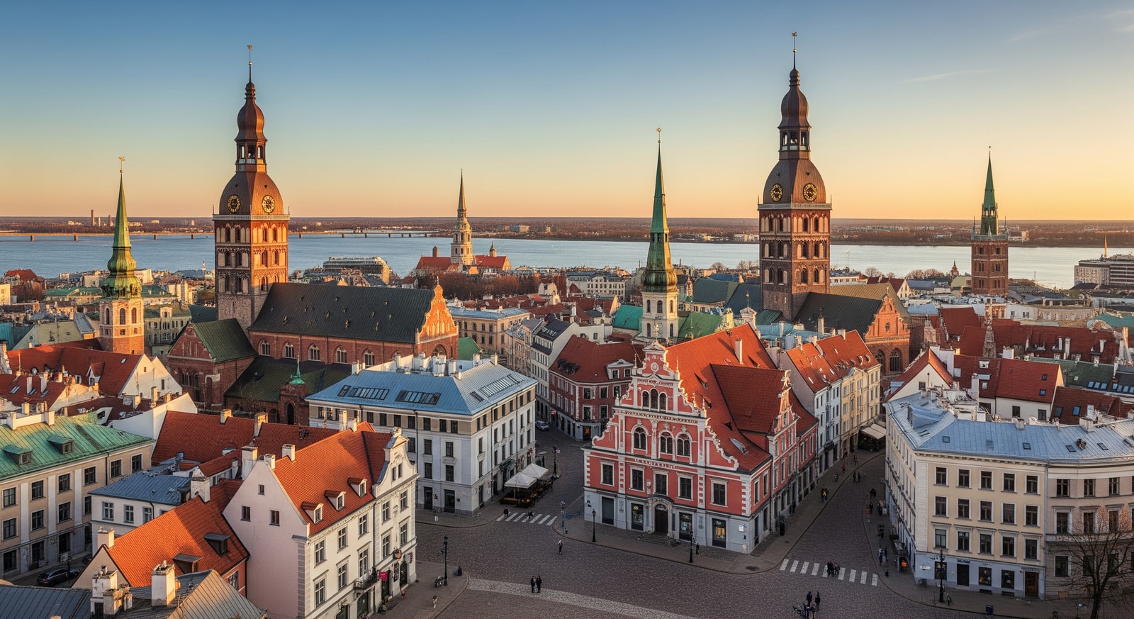 Panoramic view of Riga Old Town