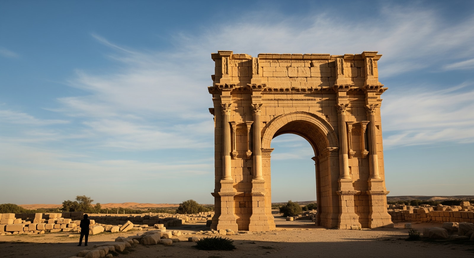 Leptis Magna ancient Roman ruins