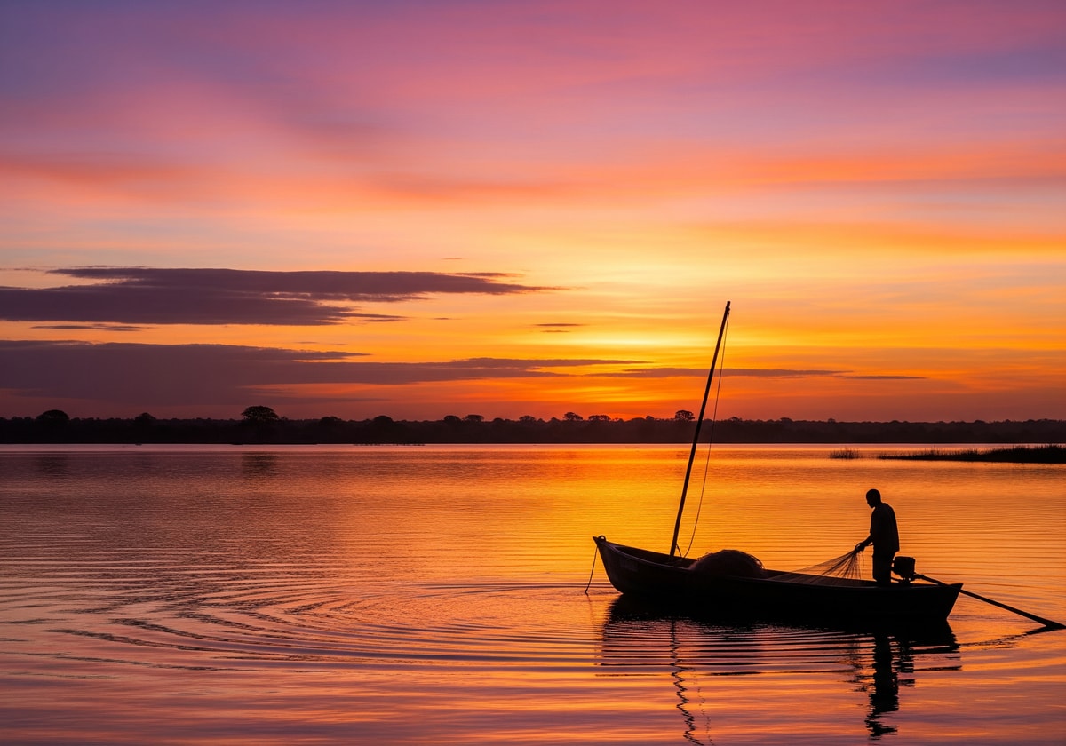 Sunset over Lake Malawi