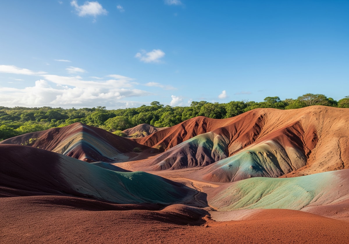 Seven Coloured Earths of Chamarel geological formation
