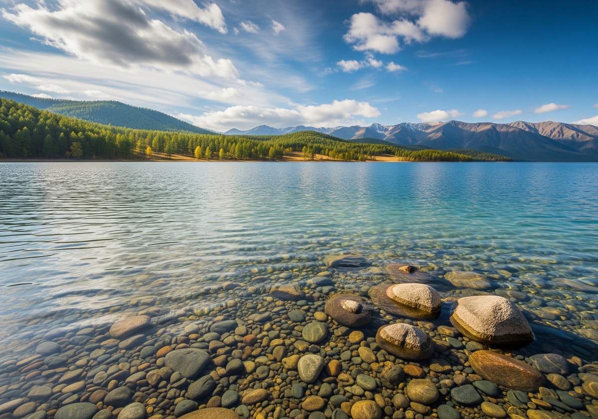 Crystal clear waters of Lake Khövsgöl