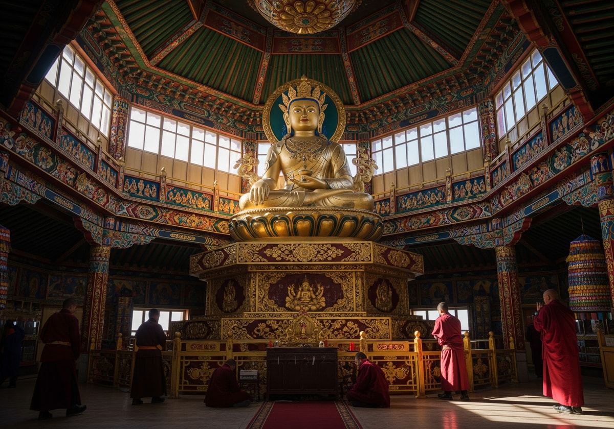 Gandan Monastery in Ulaanbaatar