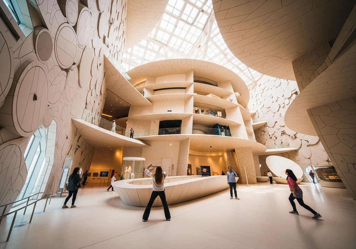 Inside the National Museum of Qatar