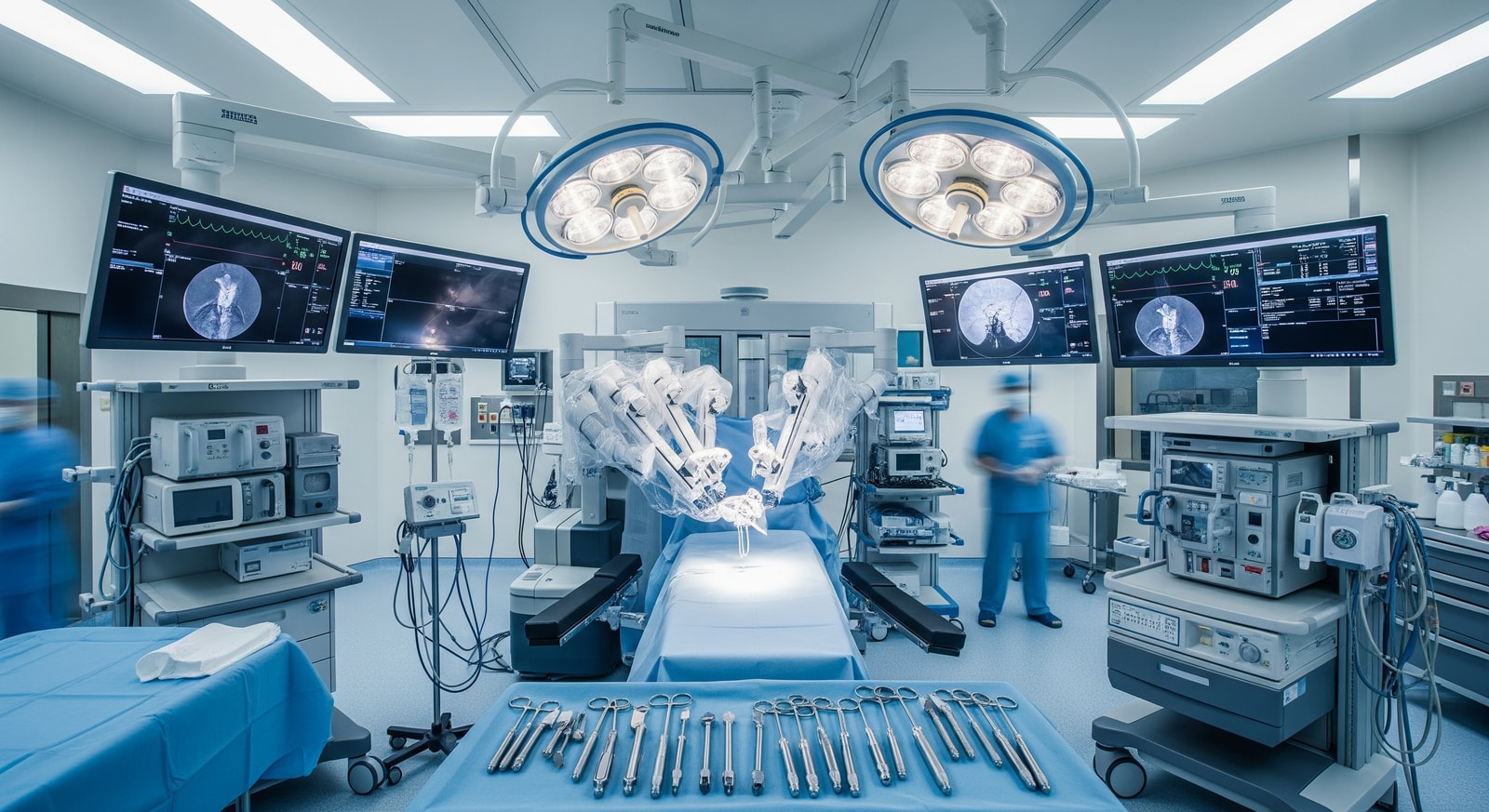 Modern operating theater with advanced surgical equipment at Samitivej Hospital