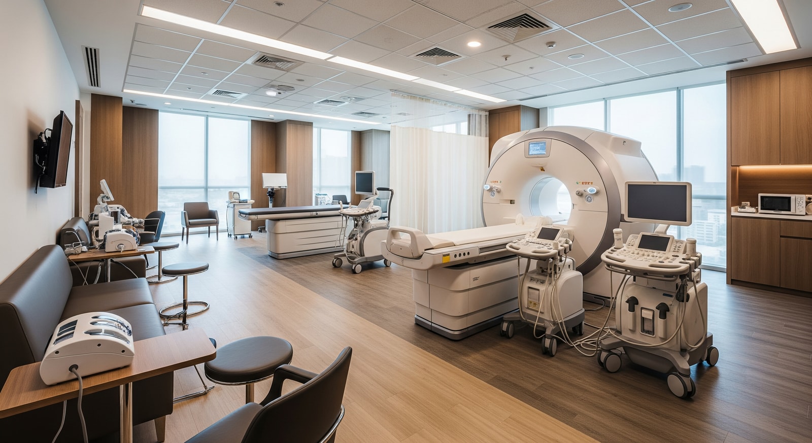 Executive health checkup suite with modern diagnostic equipment at Samitivej