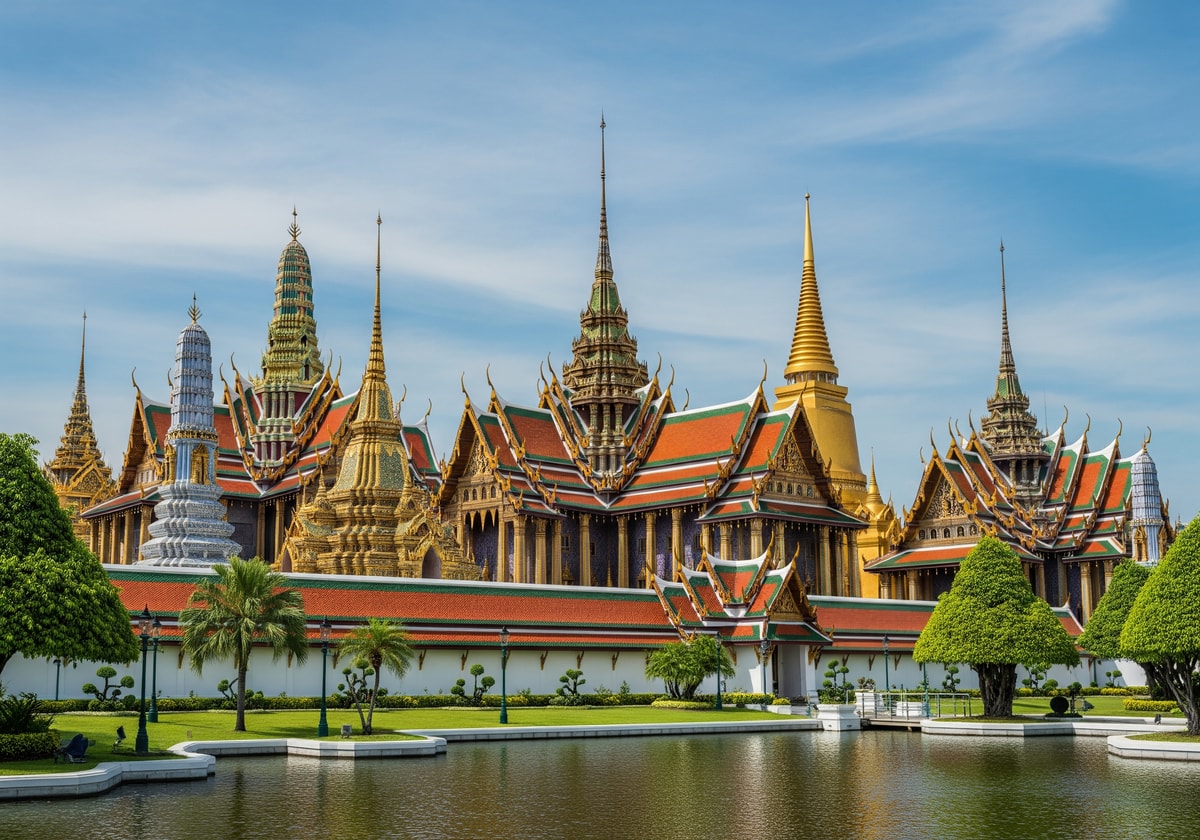Grand Palace in Bangkok with ornate Thai architecture