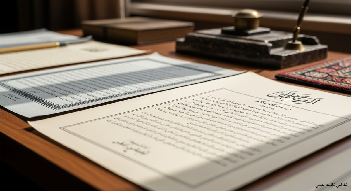 Perso-Arabic script used in Afghan Pashto and Dari documents showing right-to-left writing