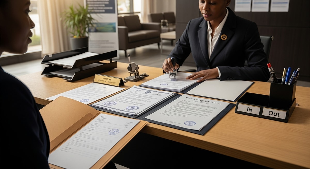 Embassy authentication process for Angolan documents requiring consular legalization