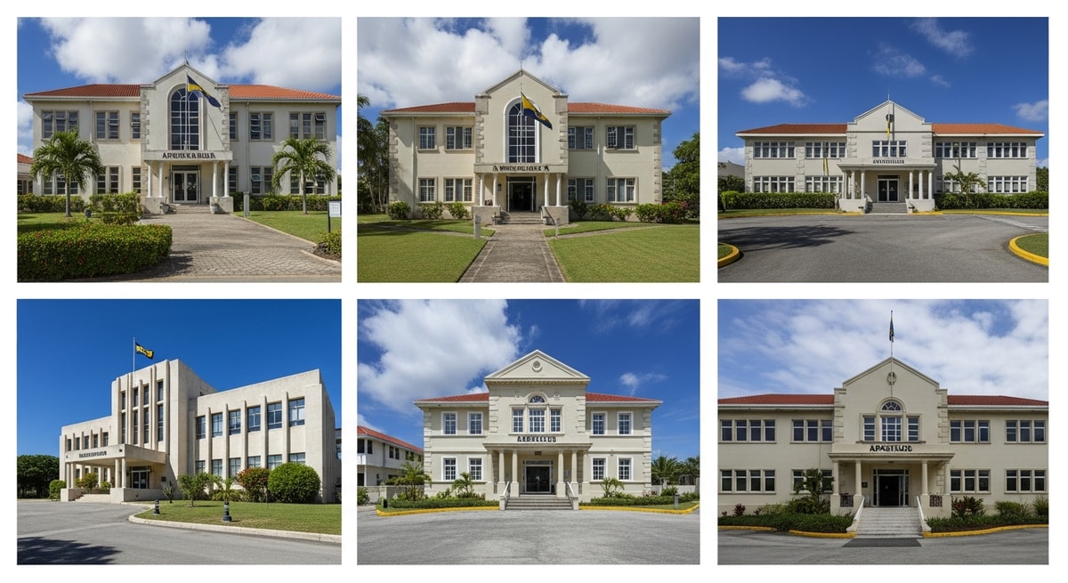 Barbados government buildings representing the six competent authorities for apostille issuance