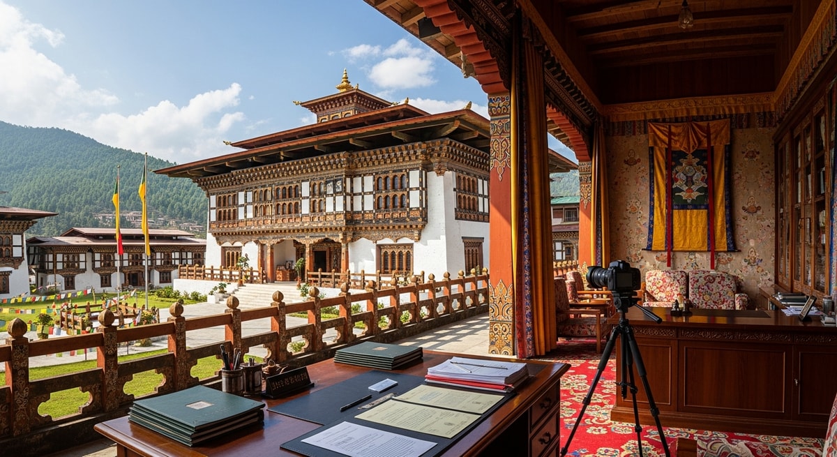 Ministry of Foreign Affairs building in Thimphu, Bhutan's capital and center for document authentication