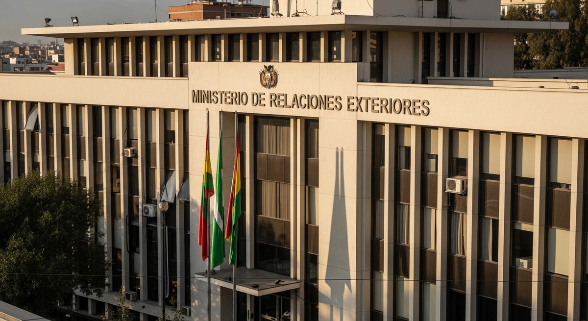 The Ministerio de Relaciones Exteriores building in La Paz representing Bolivia's apostille competent authority