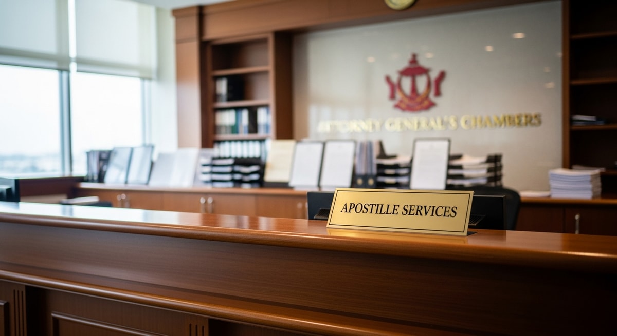 Attorney General's Chambers in Bandar Seri Begawan where Brunei apostilles are issued under the Hague Convention