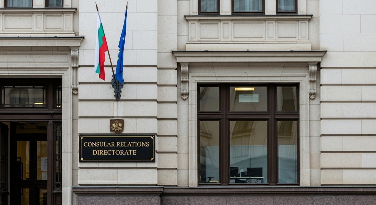 Bulgarian Ministry of Foreign Affairs building in Sofia representing the Consular Relations Directorate that registers sworn translators