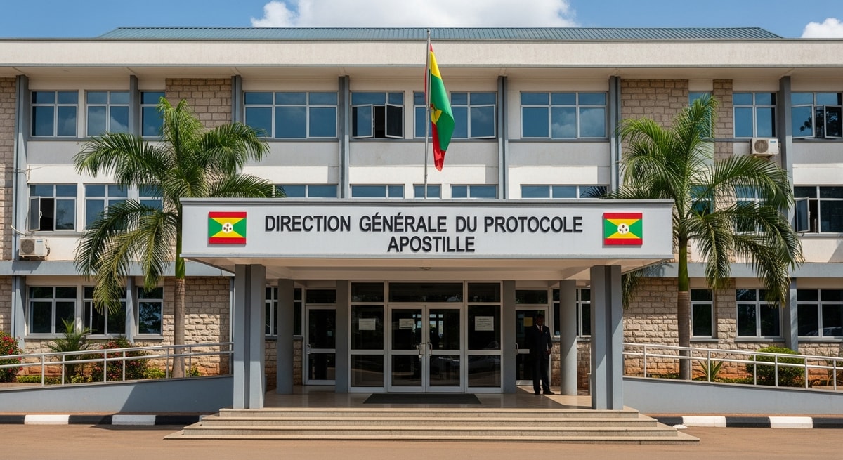 Direction Générale du Protocole building in Gitega, Burundi's apostille authority