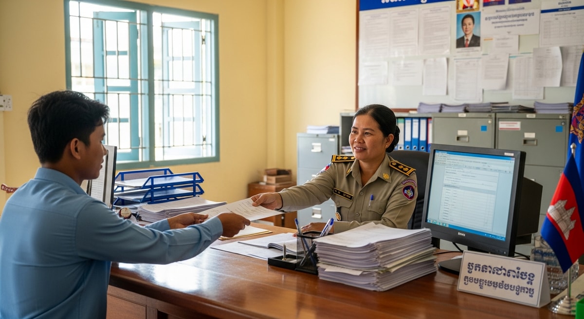 A Cambodian commune council office where civil registration documents are issued to citizens under the national registration framework