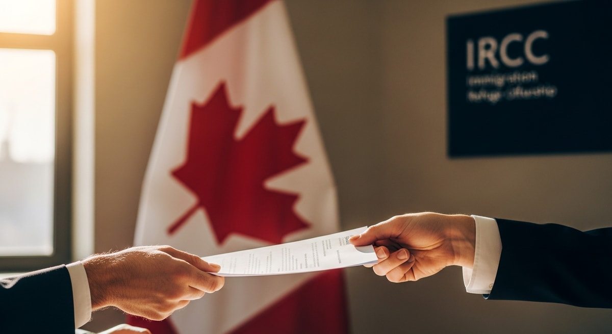 IRCC immigration office with Canadian flag representing the immigration and citizenship document translation process