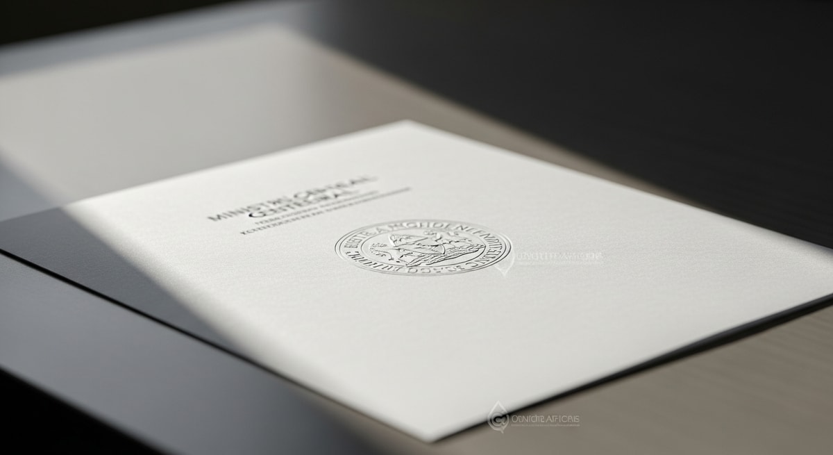 Ministry authentication on Central African document