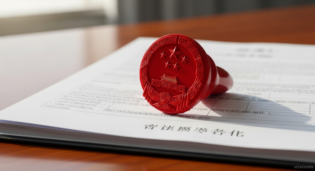 Chinese official translation seal and business registration documents representing the licensed translation company system