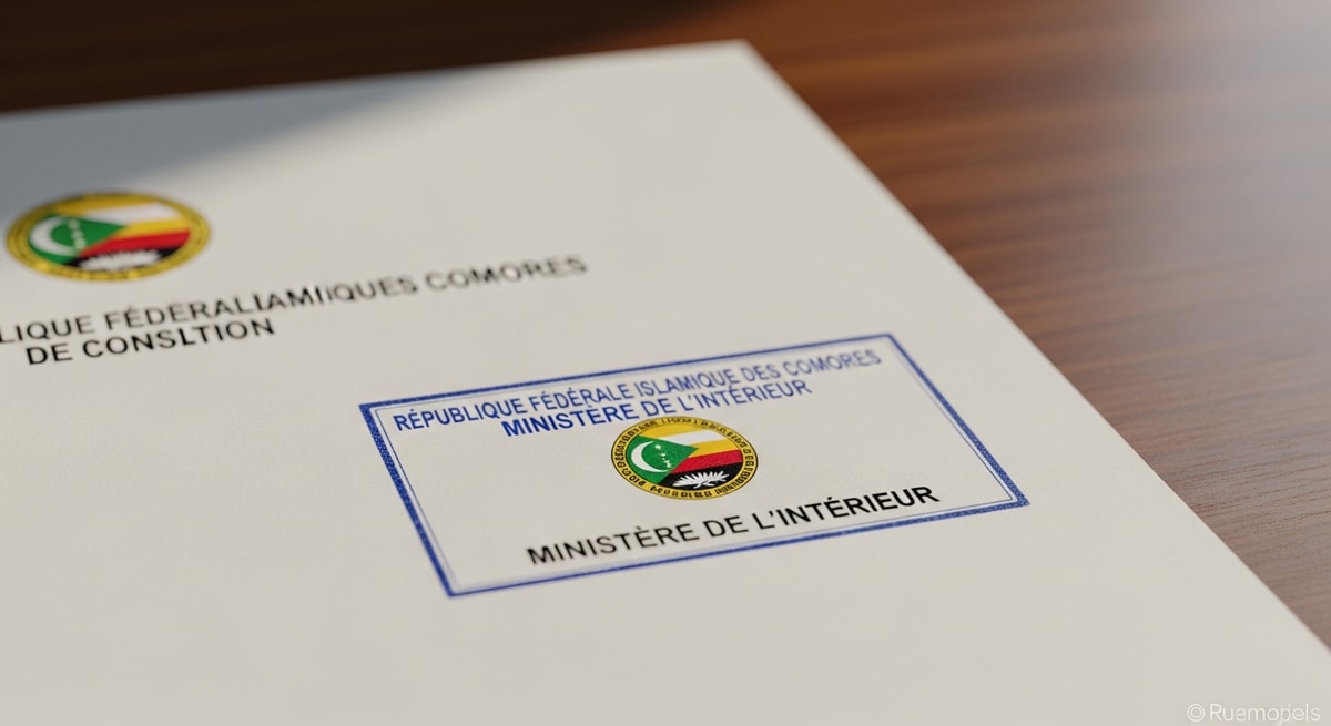 Ministry authentication on Comorian document