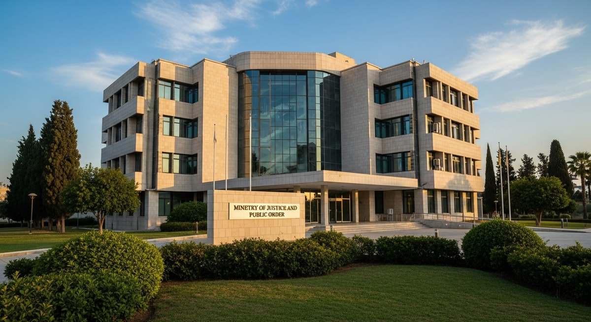 Cyprus Ministry of Justice and Public Order building representing the competent authority for apostille processing since 1973