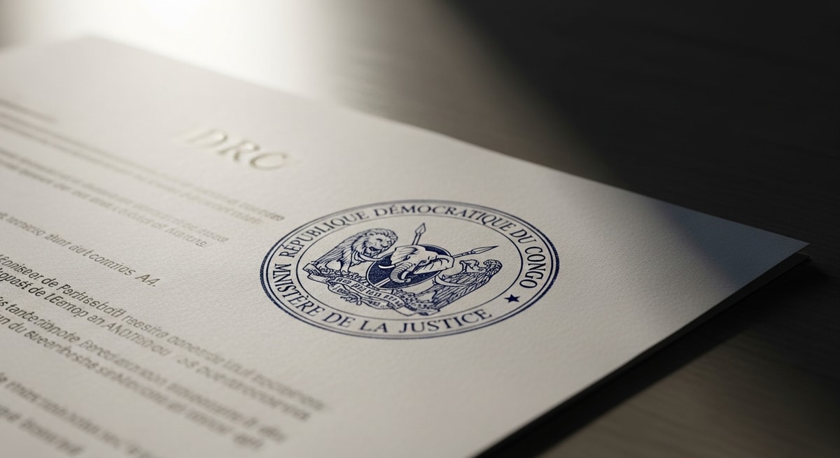 Ministry authentication on DRC document