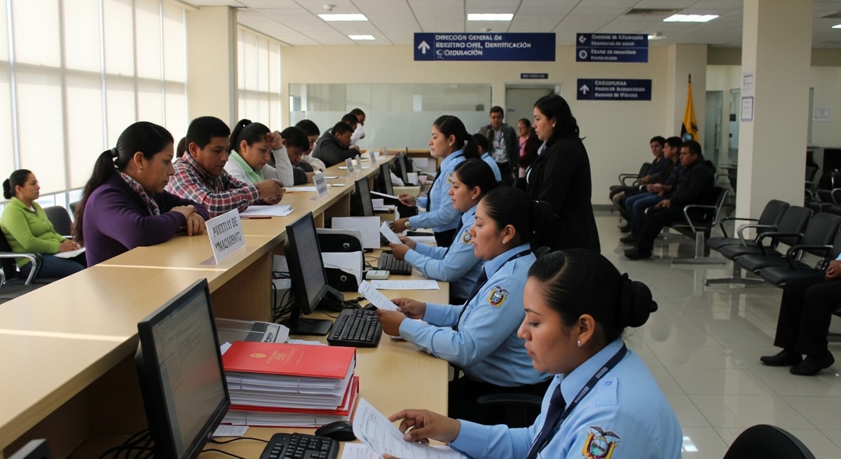 Dirección General de Registro Civil Identificación y Cedulación office in Ecuador representing the civil registry that issues partidas de nacimiento and vital records