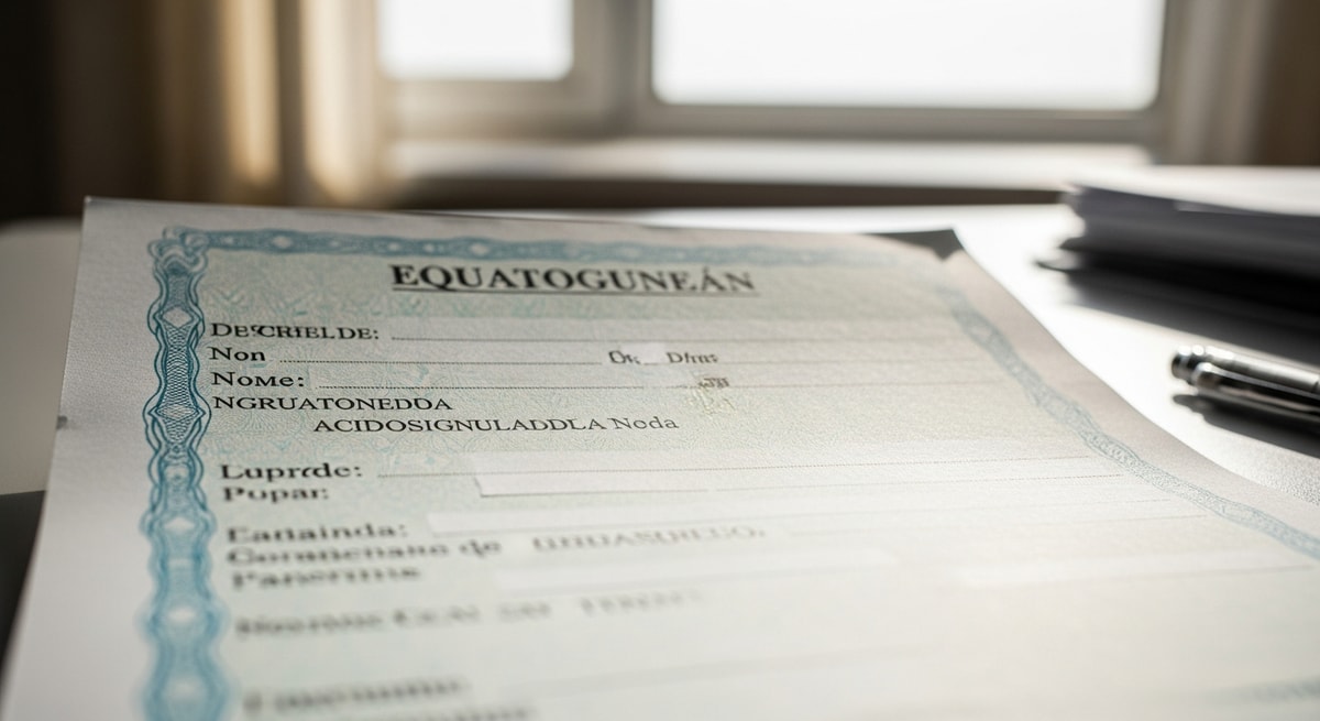 Equatoguinean birth certificate in Spanish