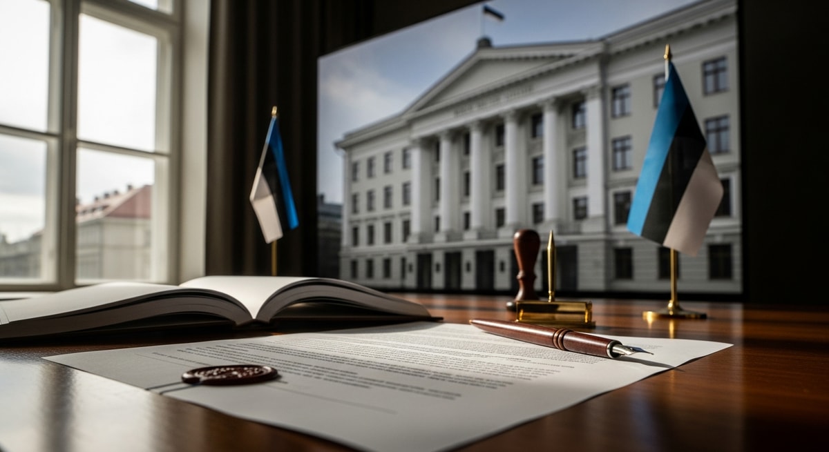 Estonian Ministry of Justice building in Tallinn representing the institutional framework for the vandetõlk sworn translator system