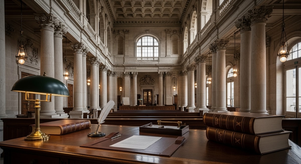 French Cour d'appel courthouse with classical architecture representing the judicial foundation of the sworn translator registration system