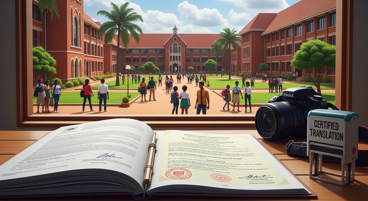 Ghanaian university campus representing the academic institutions whose credentials frequently require certified translation for international use