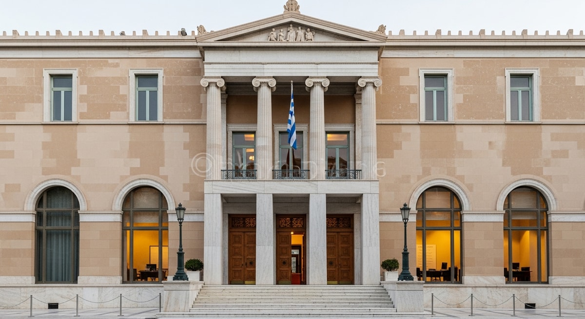 The Hellenic Ministry of Foreign Affairs building in Athens representing Greece's institutional framework for certified translations