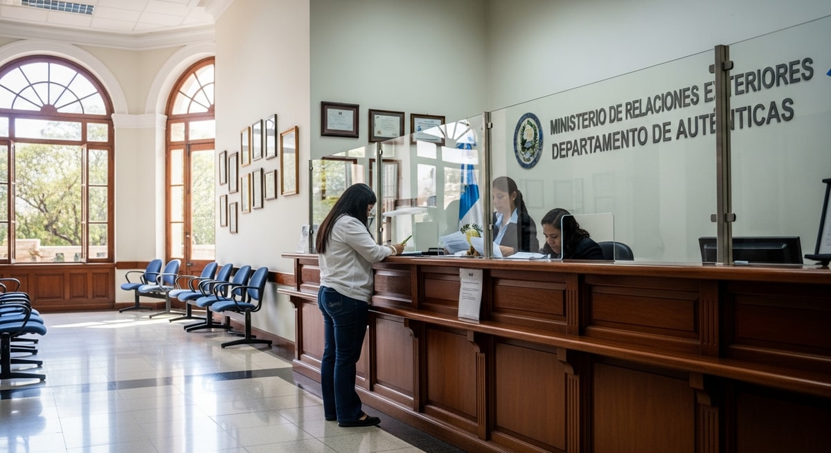 Guatemalan Ministerio de Relaciones Exteriores building where apostilles are issued through the Departamento de Auténticas