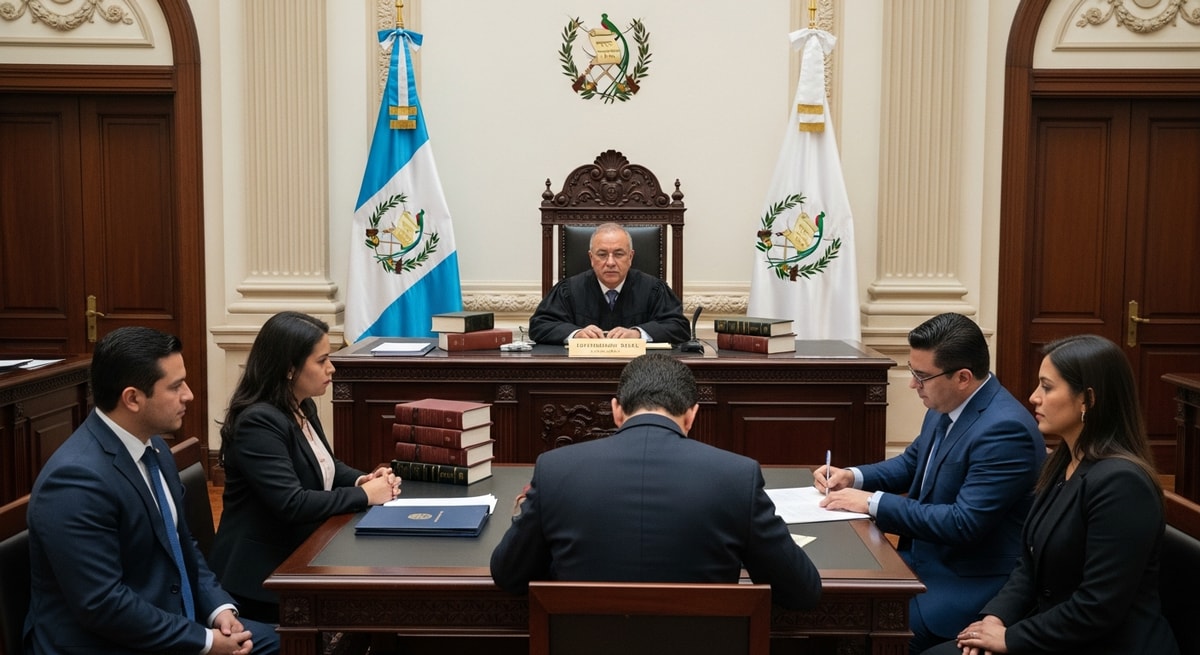 Guatemalan courthouse representing the judicial system through which traductores jurados are authorized via Civil Judge proceedings