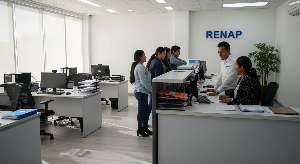 RENAP office in Guatemala representing the national civil registry system that issues birth certificates and vital records for Guatemalan citizens