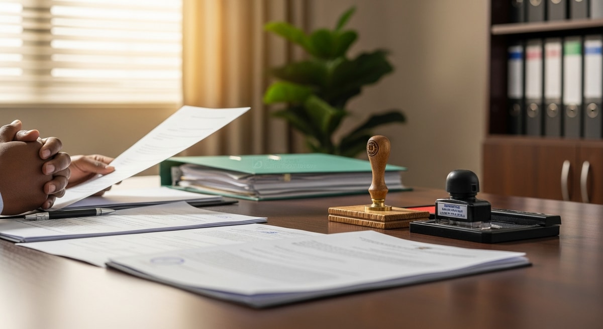 The Ministère des Affaires Étrangères de la République de Guinée in Conakry where document authentication for international use is processed