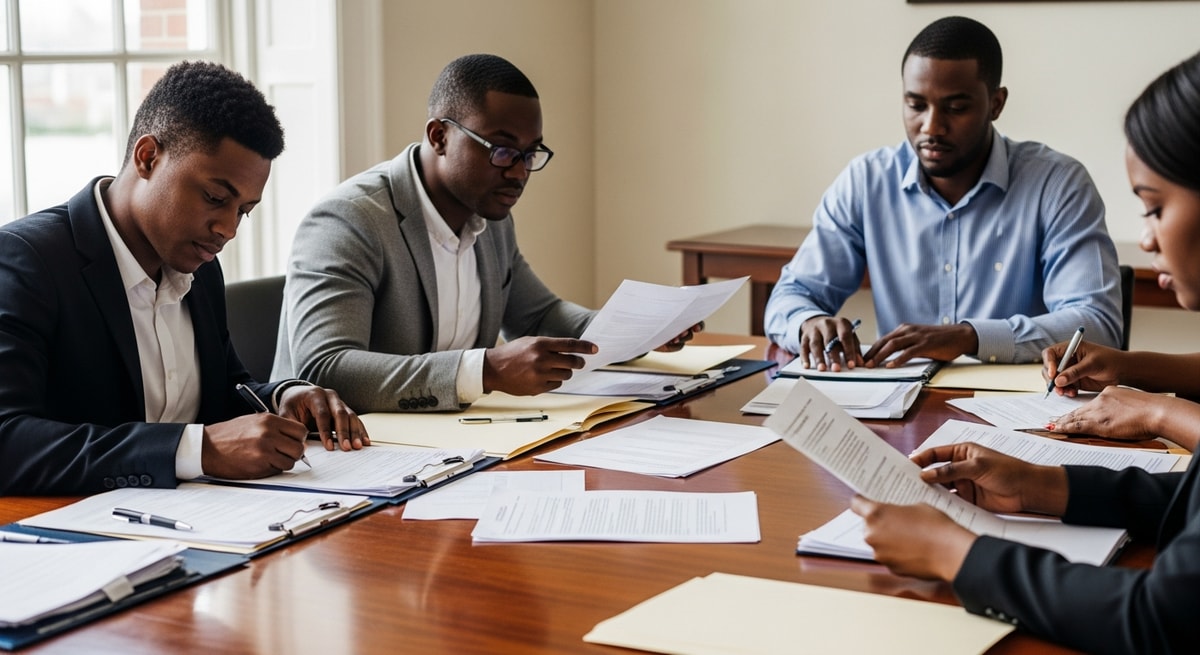 Guyanese nationals preparing immigration documents for applications to the United States Canada and United Kingdom