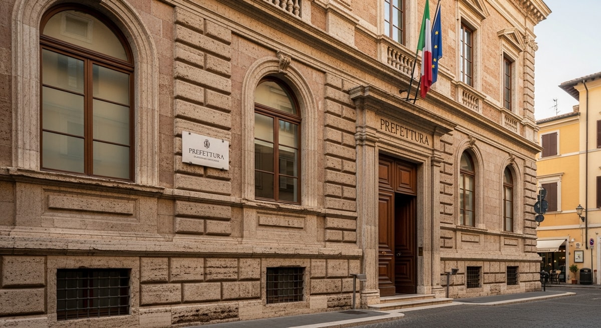 Italian Prefettura government building representing one of Italy's two competent apostille authorities for administrative documents