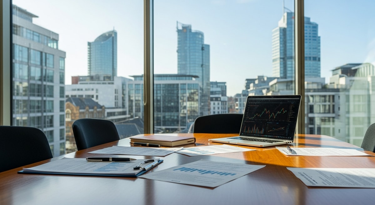 St Helier financial district in Jersey representing the island's status as one of the world's premier offshore trust and investment management centres