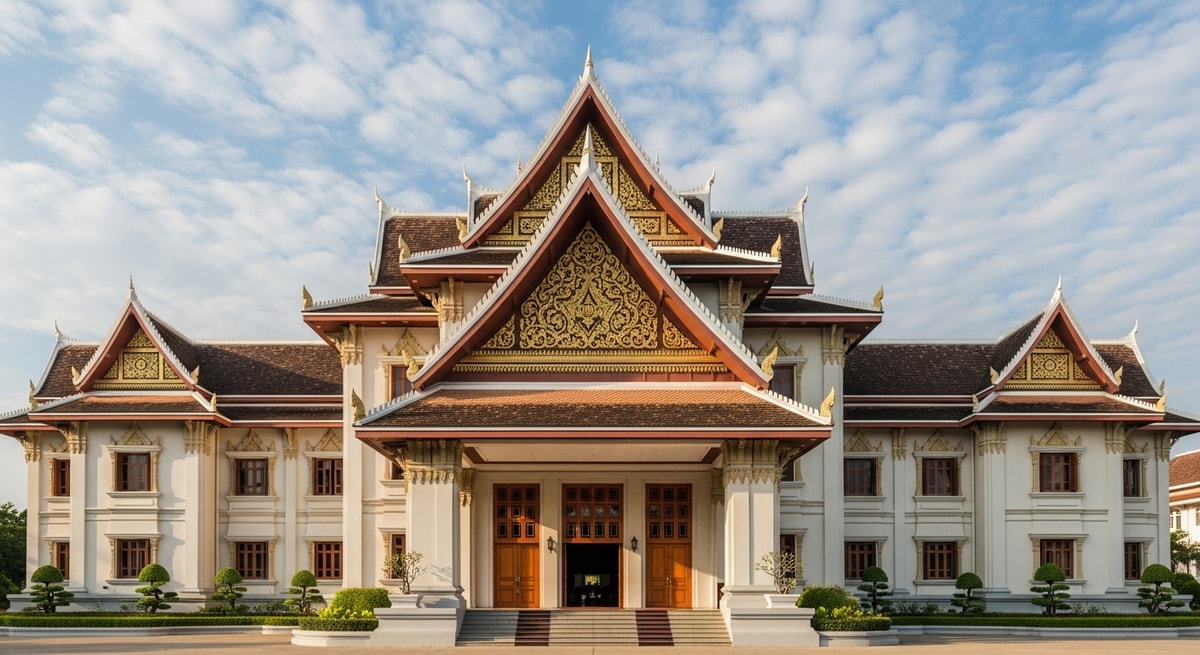 The Lao Ministry of Foreign Affairs building in Vientiane where document authentication is processed for international use