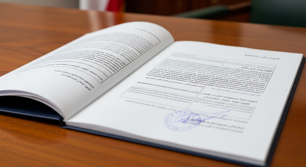 Bilingual Arabic and French official Lebanese document illustrating the dual-language heritage in administrative and legal records